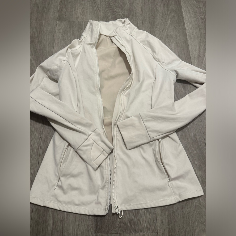 Fabletics Trinity Performance Jacket Cream Sz Sma… - image 1